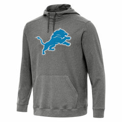 Detroit Lions Antigua Cloud Pullover Hoodie Heather Black | NFL