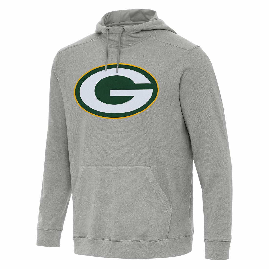 Green Bay Packers Antigua Cloud Pullover Hoodie Heather Gray | NFL