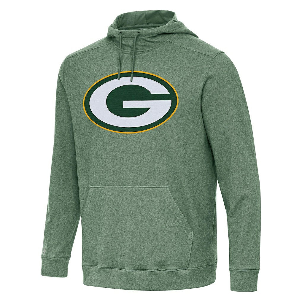 Green Bay Packers Antigua Cloud Pullover Hoodie Heather Green | NFL