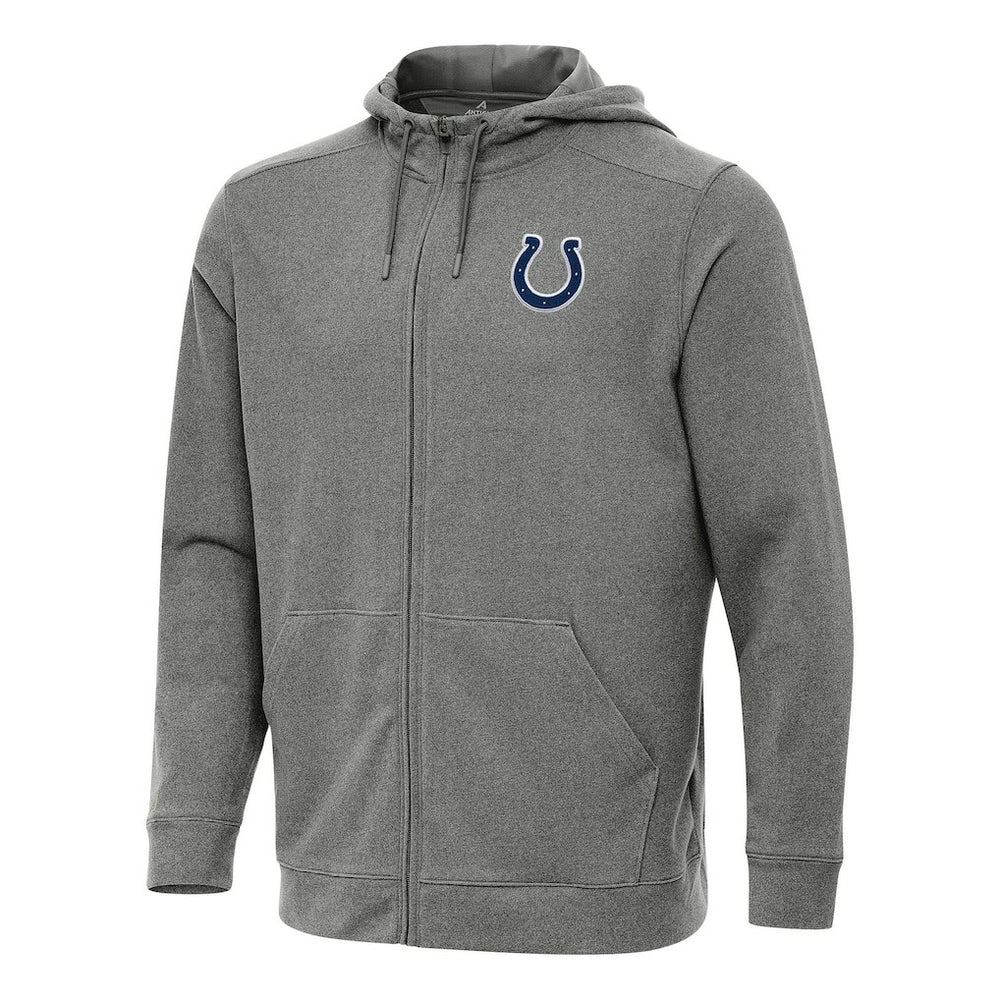 Indianapolis Colts Antigua Effortless Full-Zip Hoodie Heather Black | NFL