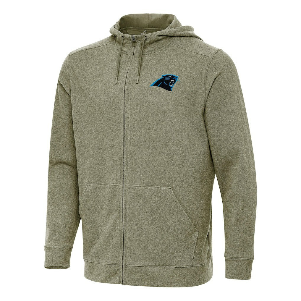 Carolina Panthers Antigua Effortless Full-Zip Hoodie Olive | NFL