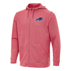 Buffalo Bills Antigua Effortless Full-Zip Hoodie Heather Red | NFL