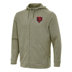 Chicago Bears Antigua Effortless Full-Zip Hoodie Olive | NFL