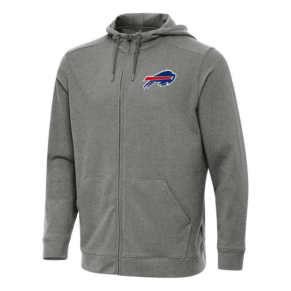Buffalo Bills Antigua Effortless Full-Zip Hoodie Heather Black | NFL