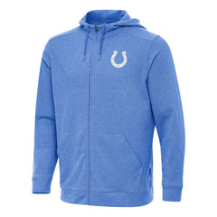 Indianapolis Colts Antigua Effortless Full-Zip Hoodie Heather Royal | NFL