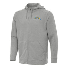 Los Angeles Chargers Antigua Effortless Full-Zip Hoodie Heather Gray | NFL