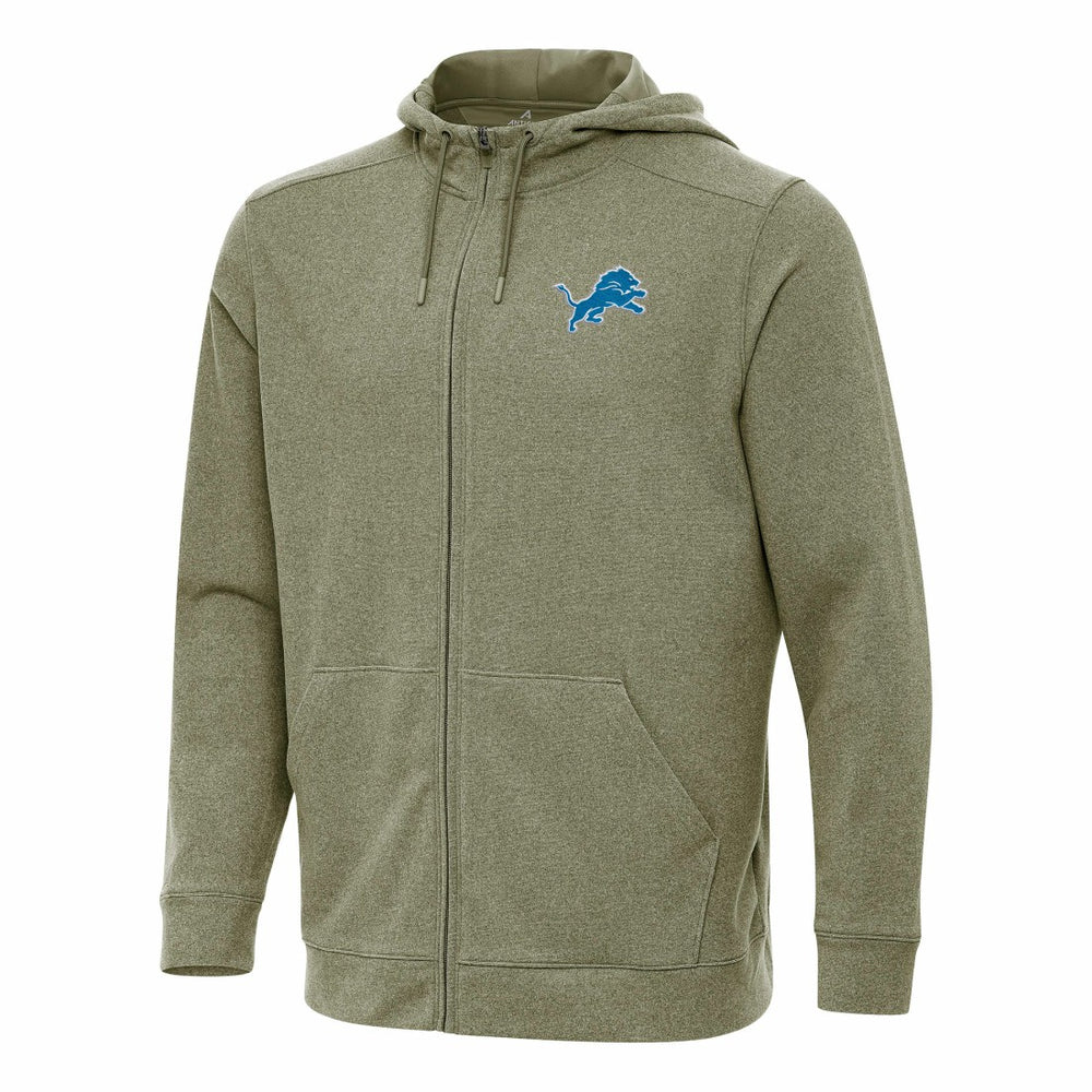 Detroit Lions Antigua Effortless Full-Zip Hoodie Olive | NFL