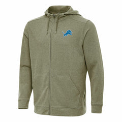 Detroit Lions Antigua Effortless Full-Zip Hoodie Olive | NFL