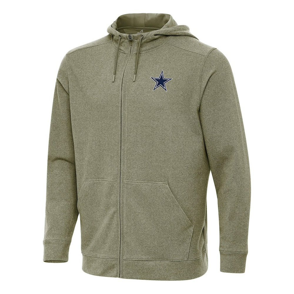 Dallas Cowboys Antigua Effortless Full-Zip Hoodie Olive | NFL