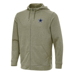 Dallas Cowboys Antigua Effortless Full-Zip Hoodie Olive | NFL