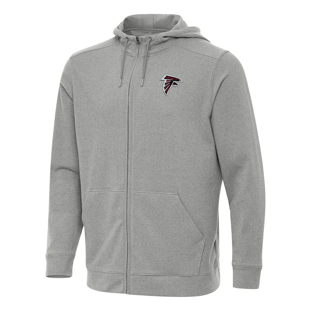 Atlanta Falcons Antigua Effortless Full-Zip Hoodie Heather Gray | NFL
