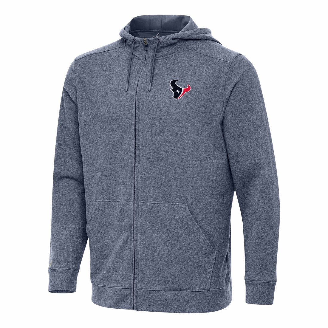 Houston Texans Antigua Effortless Full-Zip Hoodie Heather Navy | NFL