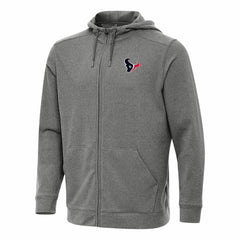 Houston Texans Antigua Effortless Full-Zip Hoodie Heather Black | NFL