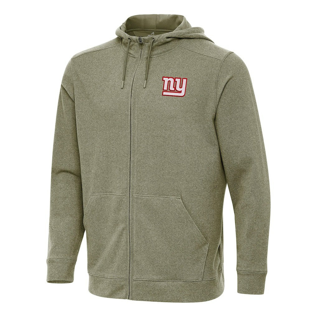 New York Giants Antigua Effortless Full-Zip Hoodie Olive | NFL