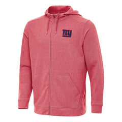 New York Giants Antigua Effortless Full-Zip Hoodie Heather Red | NFL