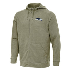 Seattle Seahawks Antigua Effortless Full-Zip Hoodie Olive | NFL