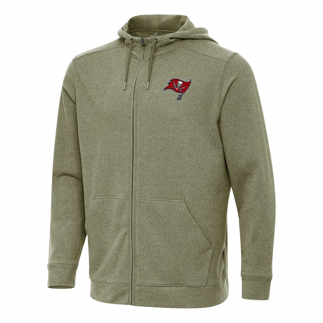 Tampa Bay Buccaneers Antigua Effortless Full-Zip Hoodie Olive | NFL