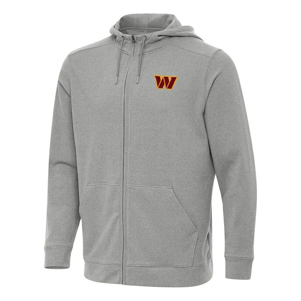 Washington Commanders Antigua Effortless Full-Zip Hoodie Heather Gray | NFL