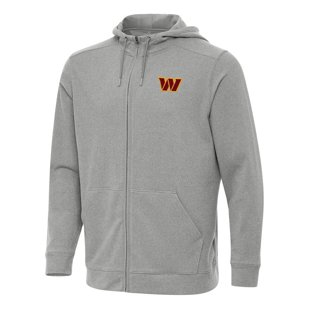 Washington Commanders Antigua Effortless Full-Zip Hoodie Heather Gray | NFL