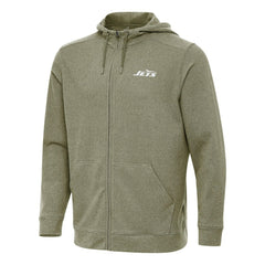 New York Jets Antigua Effortless Full-Zip Hoodie Olive | NFL