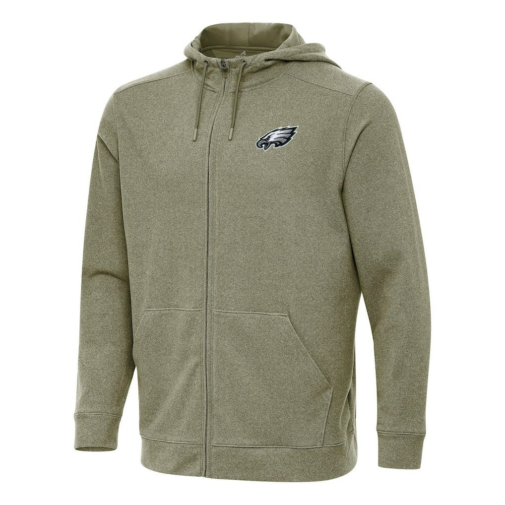Philadelphia Eagles Antigua Effortless Full-Zip Hoodie Olive | NFL