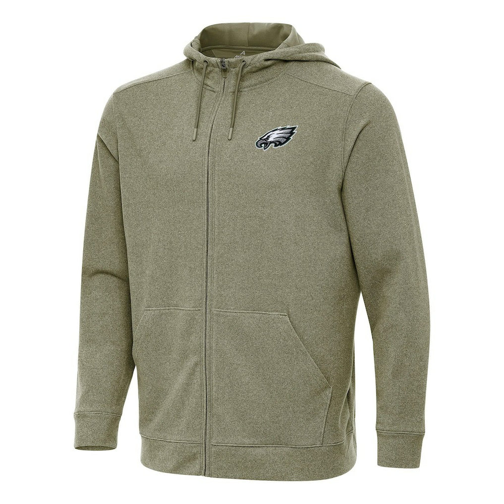 Philadelphia Eagles Antigua Effortless Full-Zip Hoodie Olive | NFL