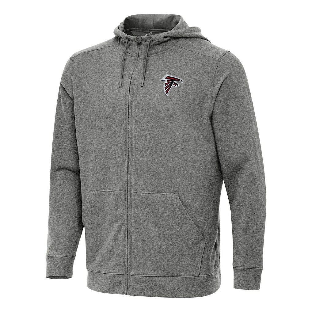 Atlanta Falcons Antigua Effortless Full-Zip Hoodie Heather Black | NFL