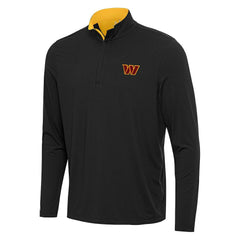 Washington Commanders Antigua Content Quarter-Zip Pullover Top Black/Gold | NFL