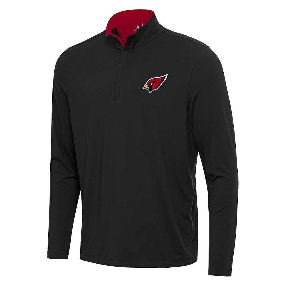 Arizona Cardinals Antigua Content Quarter-Zip Pullover Top Black/Cardinal | NFL