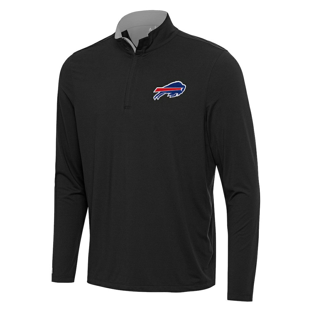 Buffalo Bills Antigua Content Quarter-Zip Pullover Top Black/Gray | NFL