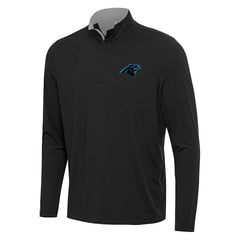 Carolina Panthers Antigua Content Quarter-Zip Pullover Top Black/Gray | NFL