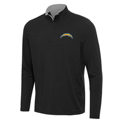 Los Angeles Chargers Antigua Content Quarter-Zip Pullover Top Black/Gray | NFL