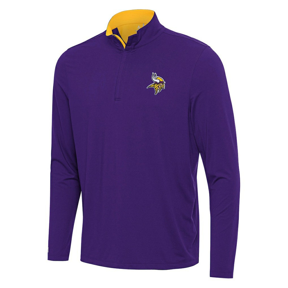 Minnesota Vikings Antigua Content Quarter-Zip Pullover Top Purple/Gold | NFL