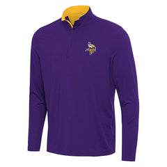 Minnesota Vikings Antigua Content Quarter-Zip Pullover Top Purple/Gold | NFL
