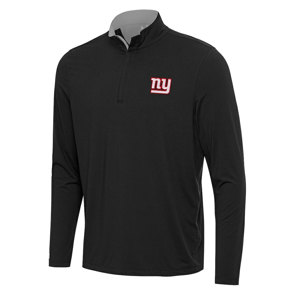 New York Giants Antigua Content Quarter-Zip Pullover Top Black/Gray | NFL
