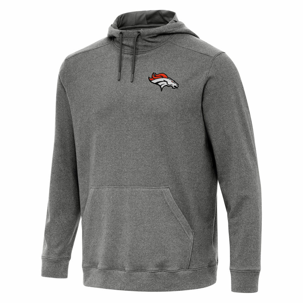 Denver Broncos Antigua Cloud Pullover Hoodie Heather Black | NFL