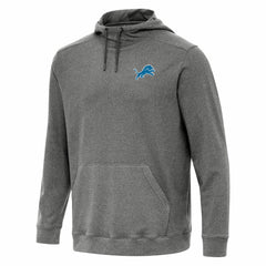 Detroit Lions Antigua Cloud Pullover Hoodie Heather Black | NFL