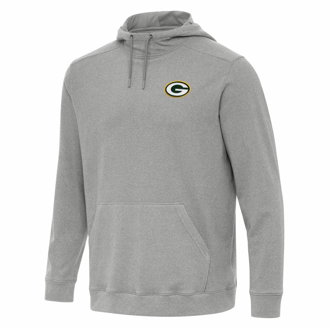 Green Bay Packers Antigua Cloud Pullover Hoodie Heather Gray | NFL