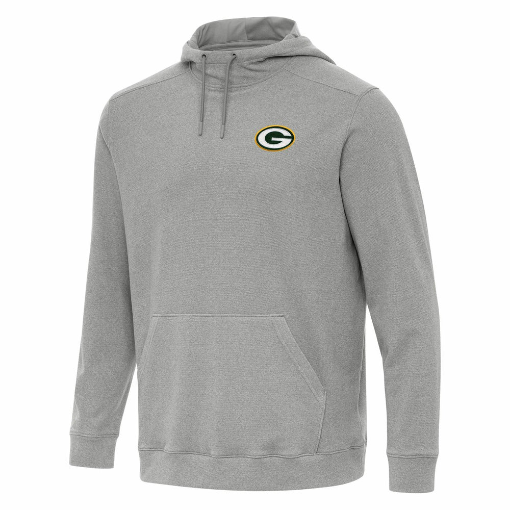 Green Bay Packers Antigua Cloud Pullover Hoodie Heather Gray | NFL