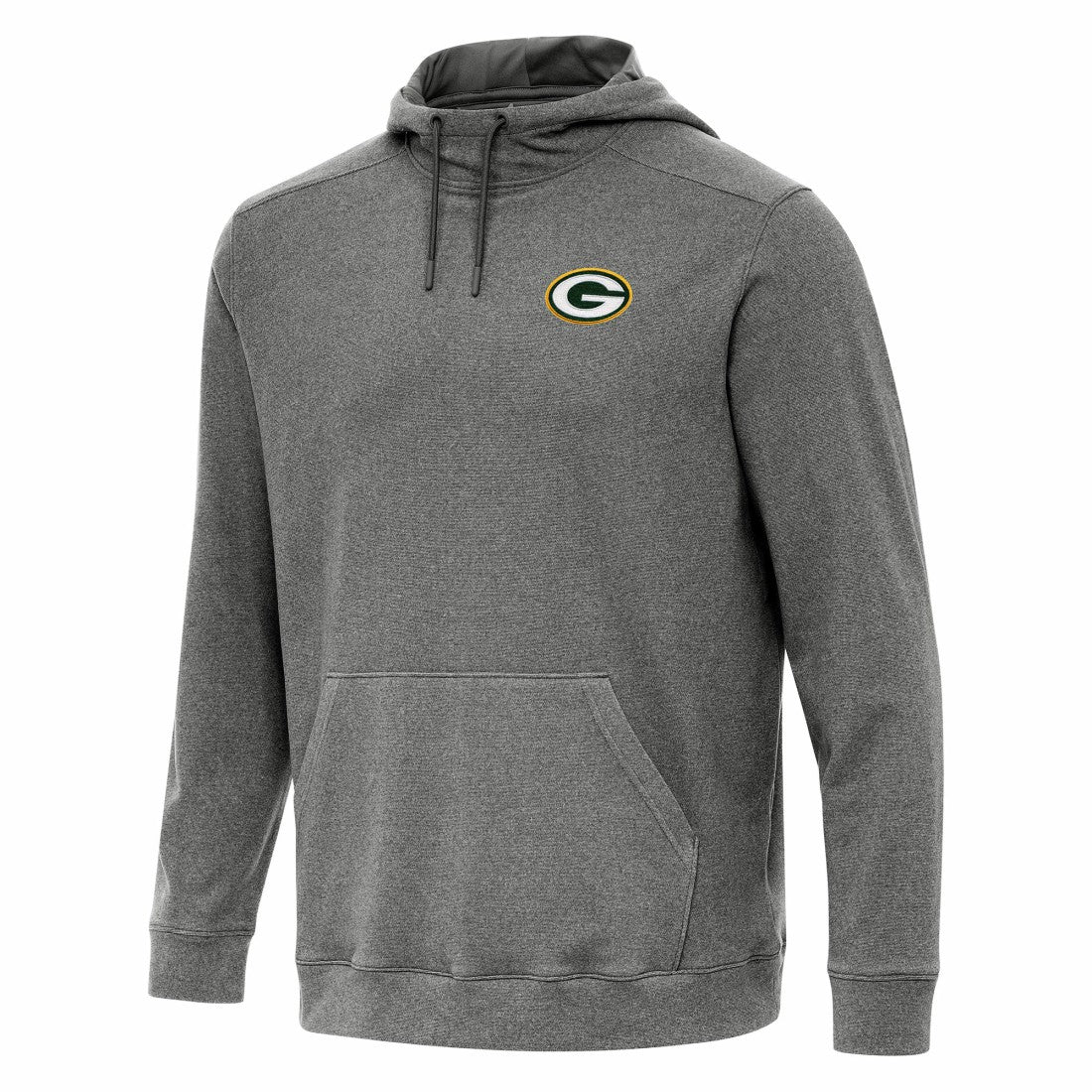 Green Bay Packers Antigua Cloud Pullover Hoodie Heather Black | NFL