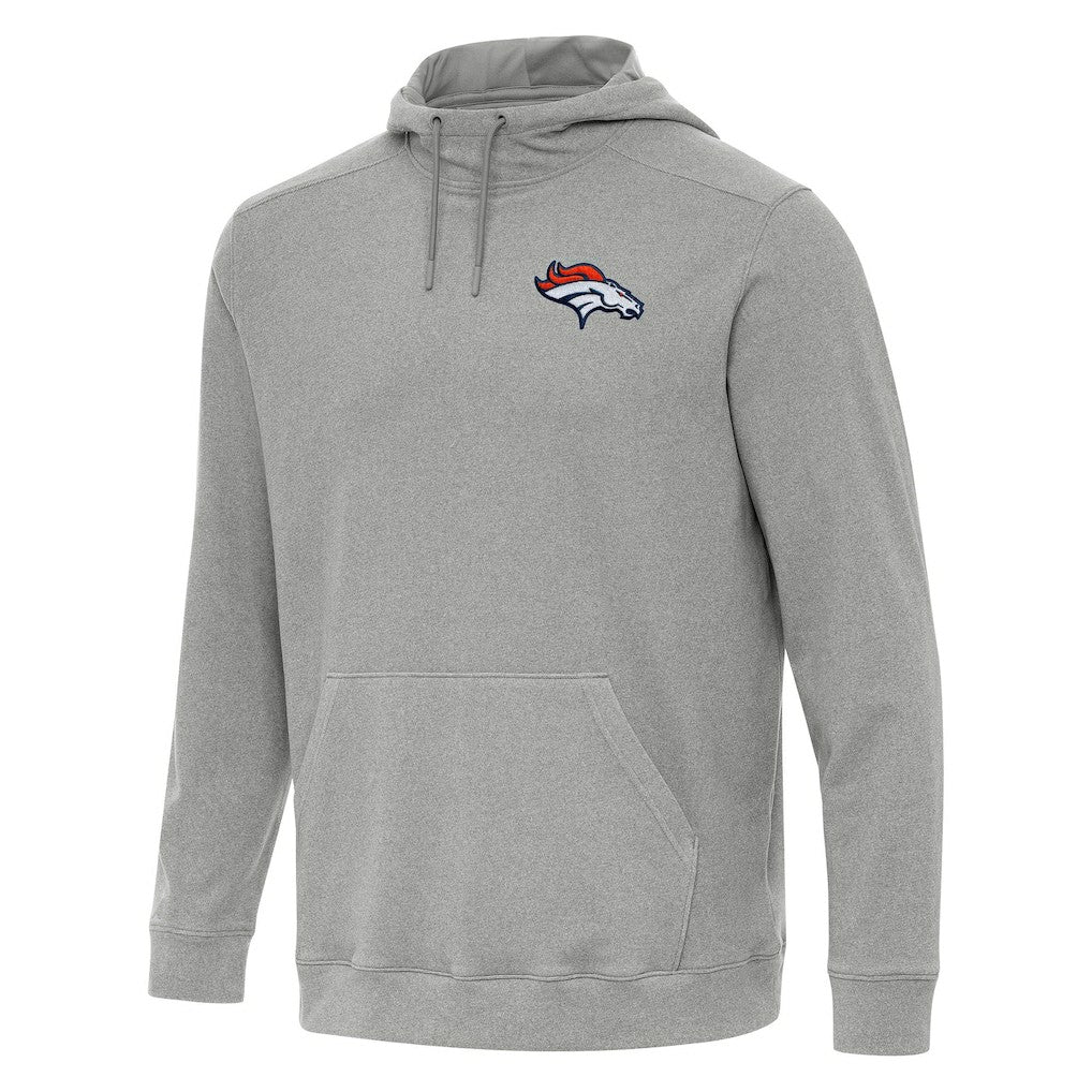 Denver Broncos Antigua Cloud Pullover Hoodie Heather Gray | NFL