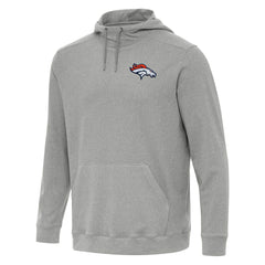 Denver Broncos Antigua Cloud Pullover Hoodie Heather Gray | NFL