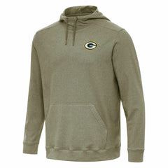 Green Bay Packers Antigua Cloud Pullover Hoodie Olive | NFL
