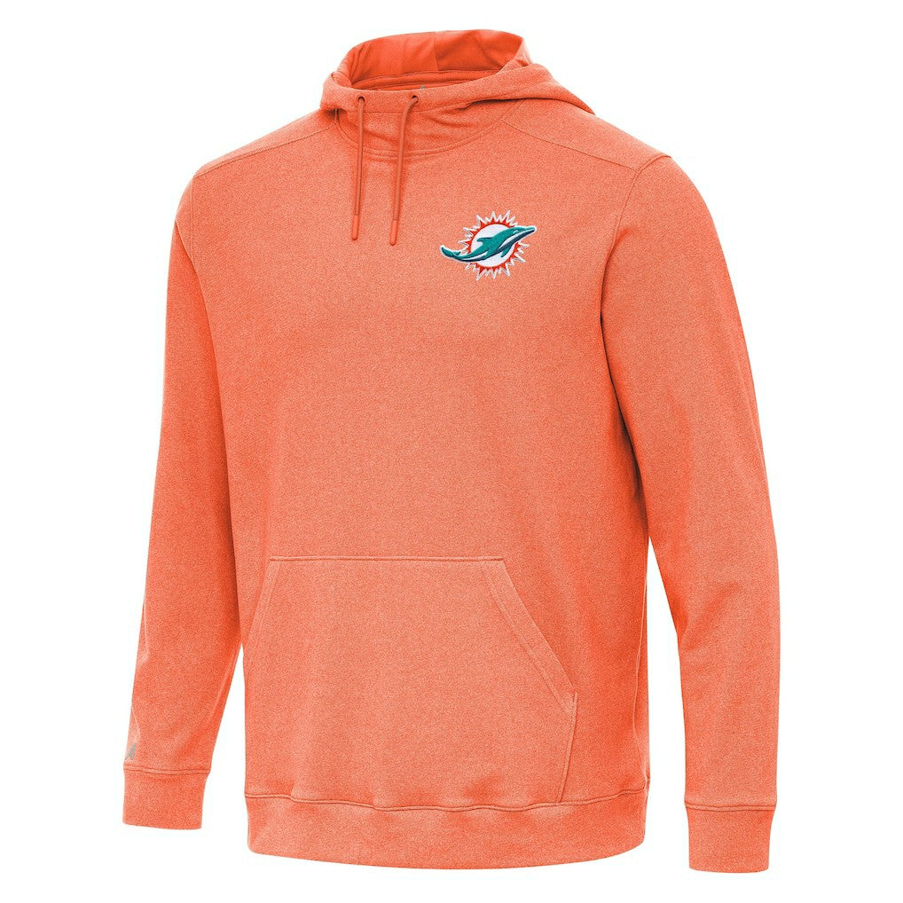 Miami Dolphins Antigua Cloud Pullover Hoodie Heather Orange | NFL
