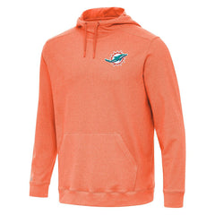 Miami Dolphins Antigua Cloud Pullover Hoodie Heather Orange | NFL