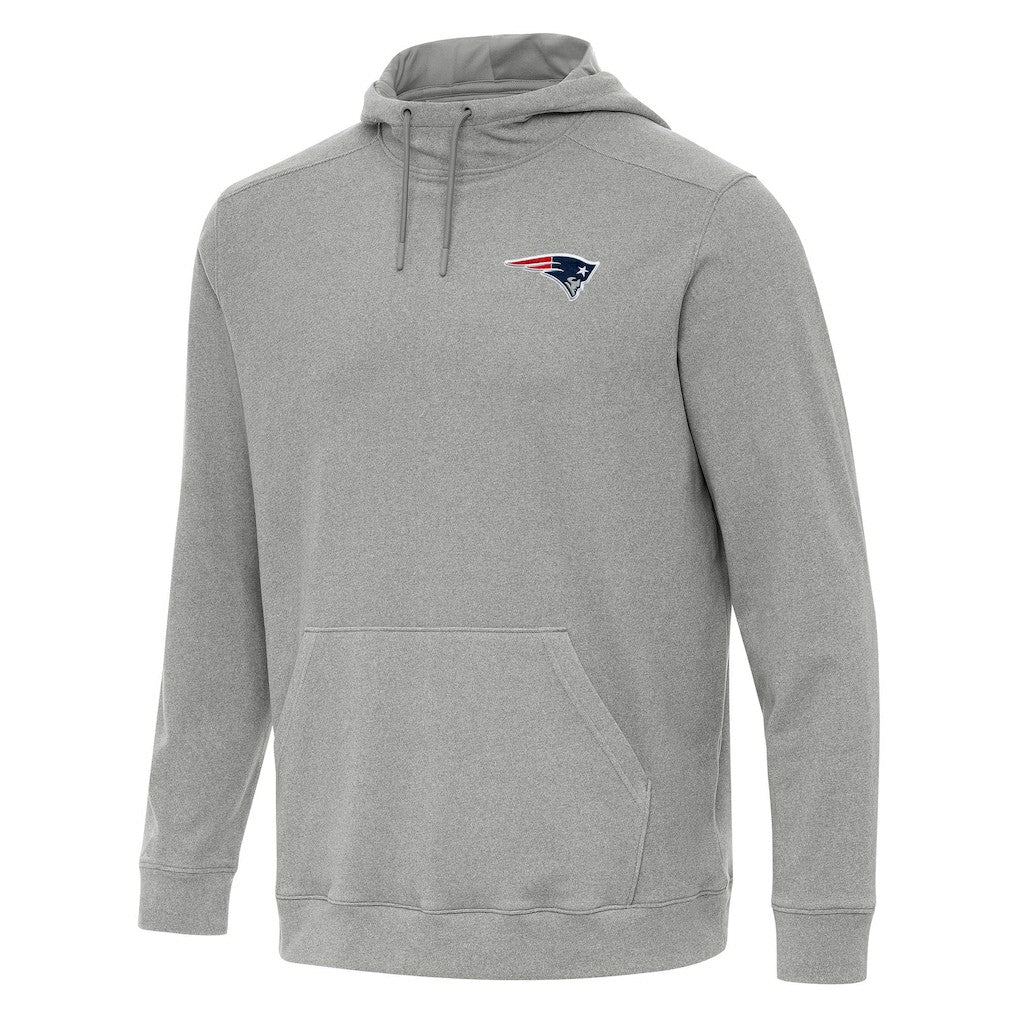 New England Patriots Antigua Cloud Pullover Hoodie Heather Gray | NFL