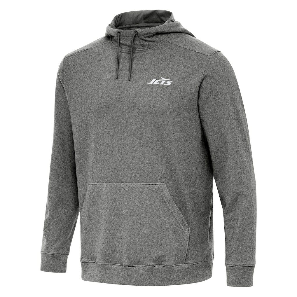 New York Jets Antigua Cloud Pullover Hoodie Heather Black | NFL