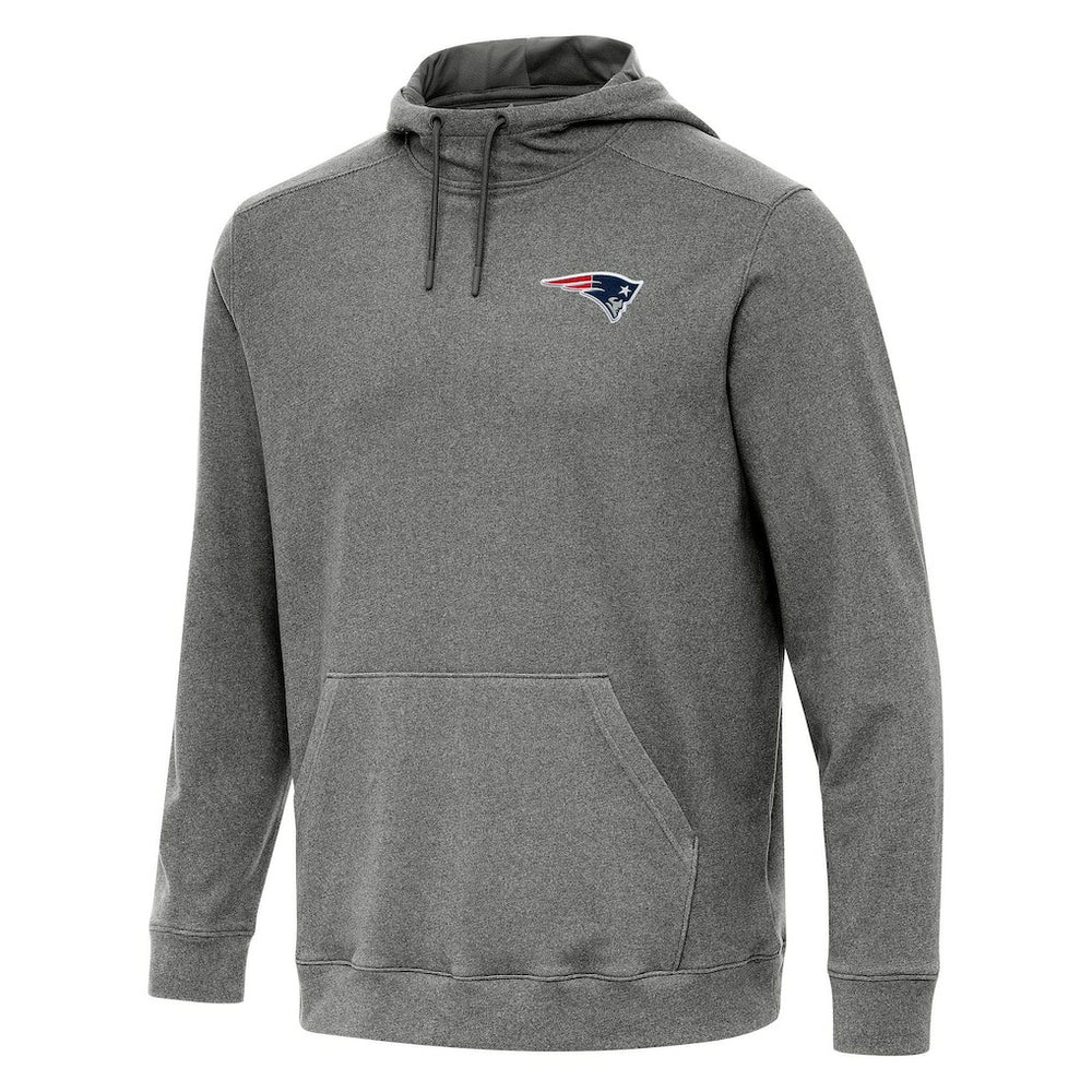New England Patriots Antigua Cloud Pullover Hoodie Heather Black | NFL