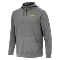 Los Angeles Chargers Antigua Cloud Pullover Hoodie Heather Black | NFL