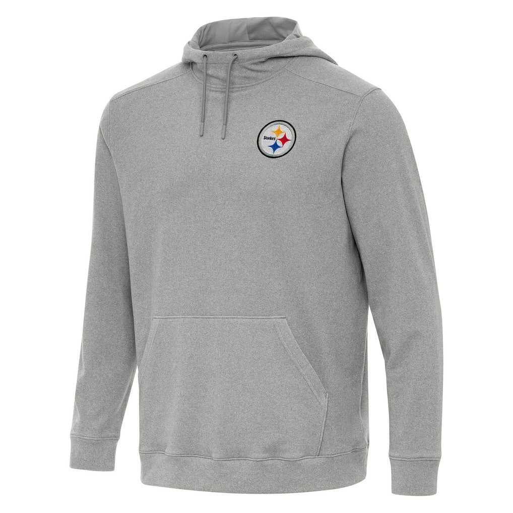 Pittsburgh Steelers Antigua Cloud Pullover Hoodie Heather Gray | NFL
